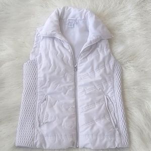 Winter Parka Vest White Medium Liz Claiborne